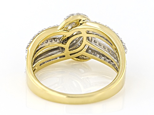 Prazana® Lab-Grown Diamonds .60ctw Lab-Grown Diamond 14k Yellow Gold Over Sterling Silver Ring, H SI - Size 8