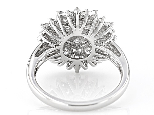 Prazana® Lab-Grown Diamonds 1.00ctw White Diamond Rhodium Over Sterling Silver Ring, H SI - Size 7