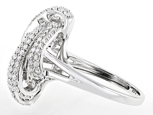 Prazana® Lab-Grown Diamonds 1.00ctw White Lab-Grown Diamond Rhodium Over Sterling Silver Ring, H SI - Size 6