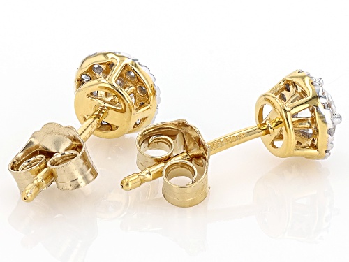Prazana® Lab-Grown Diamonds 0.50ctw White Diamond 14k Yellow Gold Over Silver Earrings, H SI1