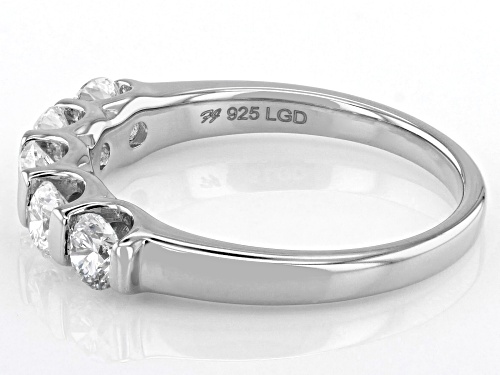 Prazana® Lab-Grown Diamonds 1.00ctw White Diamond Rhodium Over Silver Band Ring, H SI1 - Size 5