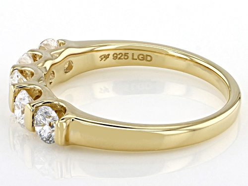 Prazana® Lab-Grown Diamonds 1.00ctw White Diamond 14k Yellow Gold Over Silver Band Ring, H SI1 - Size 7