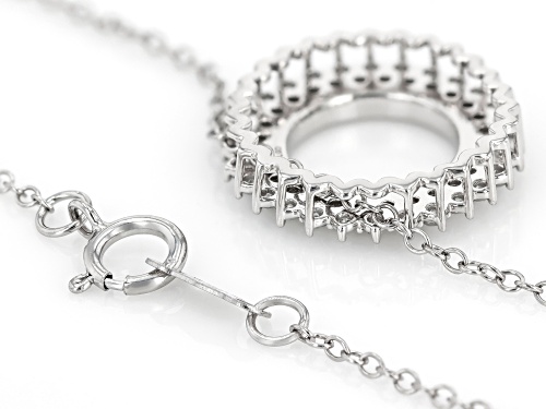 Prazana® Lab-Grown Diamonds 0.50ctw Lab-Grown Diamond Rhodium Over Sterling Silver Pendant, H SI