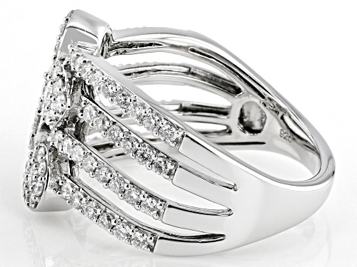 Prazana® Lab-Grown Diamonds 1.00ctw White Lab-Grown Diamond Rhodium Over Sterling Silver Ring, H SI - Size 8
