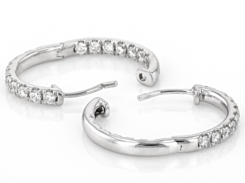 Prazana® Lab-Grown Diamonds 1.00ctw White Diamond Rhodium Over Silver Earrings, H SI1