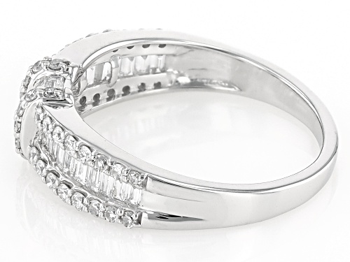 Prazana® Lab-Grown Diamonds 0.75ctw White Lab-Grown Diamond Rhodium Over Sterling Silver Ring, H SI1 - Size 6