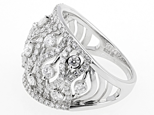 Prazana® Lab-Grown Diamonds 1.50ctw White Lab-Grown Diamond Rhodium Over Sterling Silver Ring, H SI - Size 7
