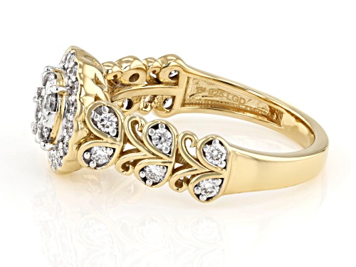 Prazana® Lab-Grown Diamonds 0.75ctw White Diamond 14k Yellow Gold Over Silver Ring, H SI - Size 7