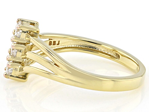 Prazana® Lab-Grown Diamonds 0.25ctw White Lab-Grown Diamond 18k Yellow Gold Over Silver Ring, H SI - Size 8