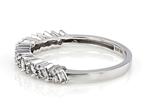 Prazana® Lab-Grown Diamonds 0.20ctw Lab-Grown Diamond Rhodium Over Sterling Silver Band Ring, H SI - Size 7