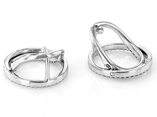 Prazana® Lab-Grown Diamonds 0.75ctw Lab-Grown Diamond Rhodium Over Sterling Silver Earrings, G SI