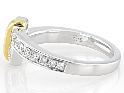 Prazana® Lab-Grown Diamonds 0.45ctw Lab-Grown Diamond Rhodium And 14k Gold Over Silver Ring, G SI - Size 7