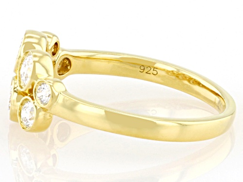 Prazana® Lab-Grown Diamonds 0.80ctw White Diamond 14k Yellow Gold Over Silver Ring, G SI - Size 5