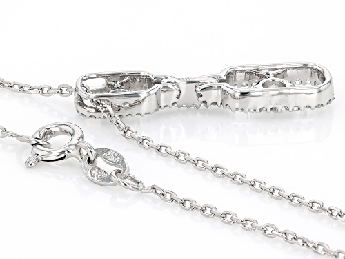 Prazana® Lab-Grown Diamonds 0.50ctw Lab-Grown Diamond Rhodium Over Sterling Silver Pendant, F VS2