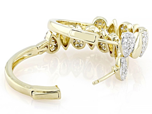 Prazana® Lab-Grown Diamonds 1.00ctw Lab-Grown Diamond 14k Yellow Gold Over Silver Earrings, G SI