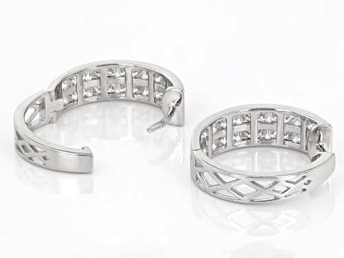 Prazana® Lab-Grown Diamonds 2.00ctw Lab-Grown Diamond Rhodium Over Sterling Silver Earrings, F SI