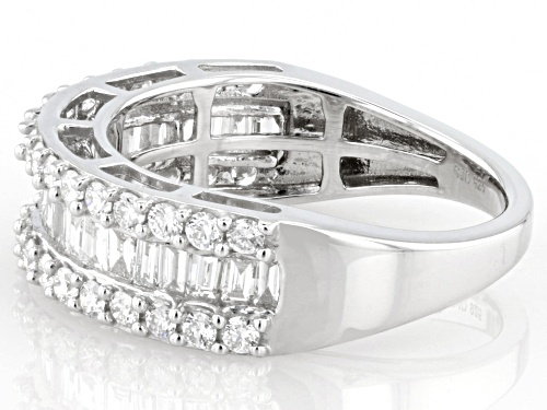 Prazana® Lab-Grown Diamonds 1.25ctw Lab-Grown Diamond Rhodium Over Sterling Silver Band Ring, H SI - Size 7