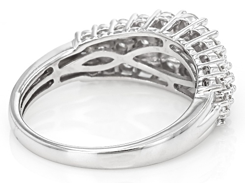 Prazana® Lab-Grown Diamonds 1.00ctw White Diamond Rhodium Over Silver Ring, F SI - Size 8