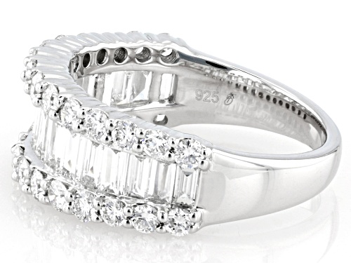 Prazana® Lab-Grown Diamonds 2.00ctw White Diamond Rhodium Over Sterling Silver Ring, G-H SI - Size 7