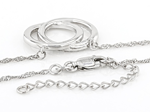 Prazana® Lab-Grown Diamonds 0.45ctw White Diamond Rhodium Over Sterling Silver Necklace, H SI - Size 18