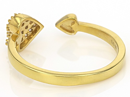 Prazana® Lab-Grown Diamonds 0.13ctw White Diamond 14k Yellow Gold Over Silver Heart Ring, H SI - Size 7