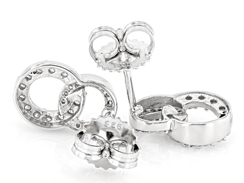 Prazana® Lab-Grown Diamonds 0.33ctw White Diamond Rhodium Over Sterling Silver Earrings, H SI