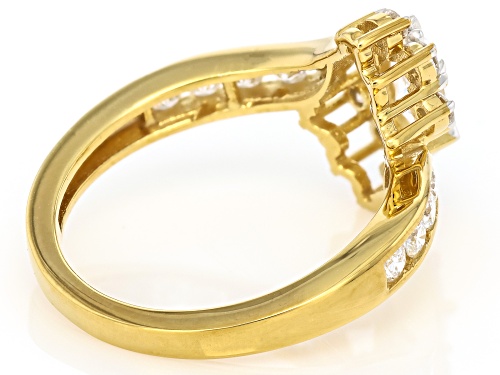 Prazana® Lab-Grown Diamonds 1.00ctw White Diamond 14k Gold Over Sterling Silver Ring, H SI - Size 6