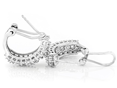 Prazana® Lab-Grown Diamonds 1.65ctw White Diamond Rhodium Over Sterling Silver Earrings, H SI