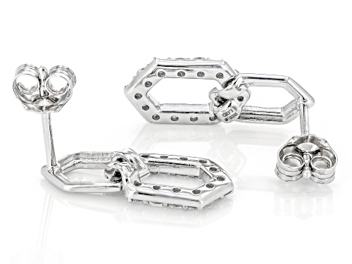 Prazana® Lab-Grown Diamonds 0.50ctw White Diamond Rhodium Over Silver Earrings, H SI