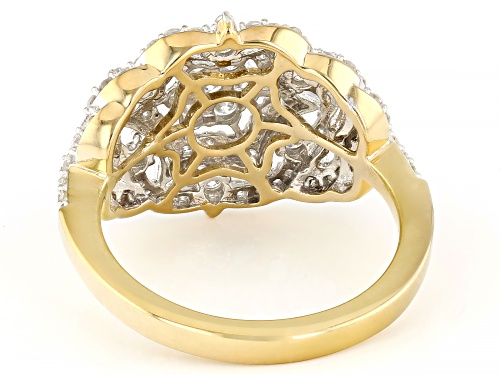 Prazana® Lab-Grown Diamonds 1.00ctw White Diamond 14k Gold Over Silver Cluster Ring, H SI - Size 7