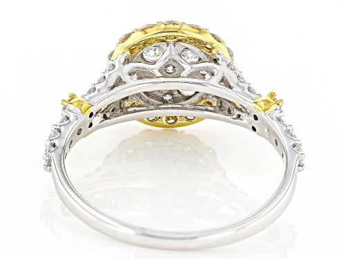 Prazana® Lab-Grown Diamonds 1.00ctw White Diamond Rhodium and 14k Gold Over Silver Ring, H SI - Size 8