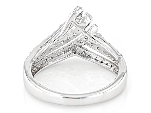 Prazana® Lab-Grown Diamonds 0.75ctw White Diamond Rhodium Over Sterling Silver Ring, H SI - Size 6