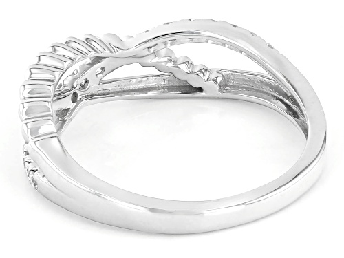 Prazana® Lab-Grown Diamonds 0.25ctw White Diamond Rhodium Over Sterling Silver Ring, H SI1 - Size 6