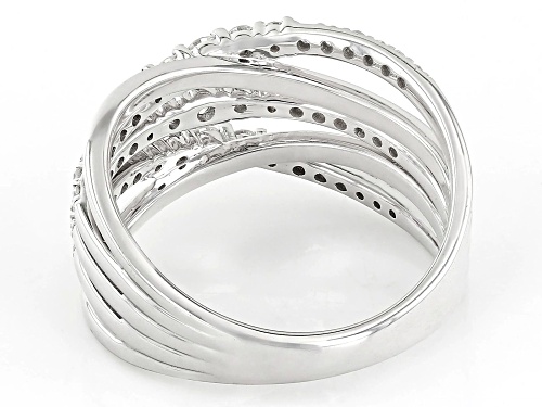 Prazana® Lab-Grown Diamonds 0.62ctw White Diamond Rhodium Over Sterling Silver Ring, H SI1 - Size 7