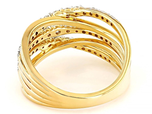 Prazana® Lab-Grown Diamonds 0.62ctw White Diamond 14K Yellow Gold Over Sterling Silver Ring, H SI1 - Size 7