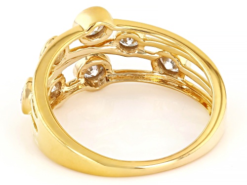 Prazana® Lab-Grown Diamonds 0.75ctw White Diamond 14K Gold Over Sterling Silver Ring, H SI1 - Size 7