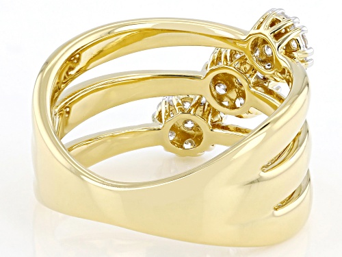 Prazana® Lab-Grown Diamonds 0.50ctw White Diamond 14K Gold Over Sterling Silver Ring, H SI - Size 6