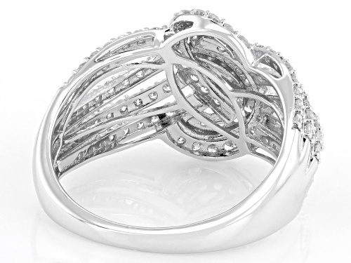 Prazana® Lab-Grown Diamonds 1.00ctw White Diamond Rhodium Over Sterling Silver Ring, H SI - Size 10