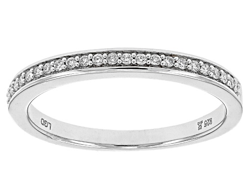 Prazana® Lab-Grown Diamonds 0.33ctw White Diamond Rhodium Over Sterling Silver Ring Set, H SI - Size 7
