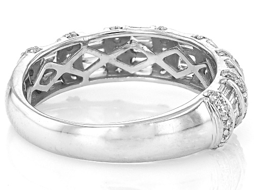 Prazana® Lab-Grown Diamonds 1.00ctw White Diamond Rhodium Over Sterling Silver Ring, H SI1 - Size 7
