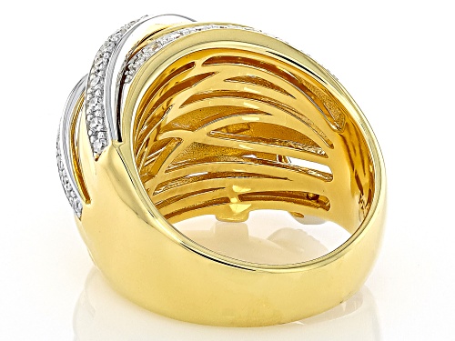 Prazana® Lab-Grown Diamonds 0.40ctw White Diamond 14K Yellow Gold Over Silver Ring, G-H SI - Size 10