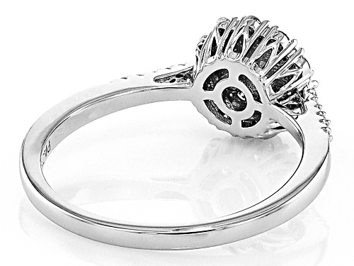 Prazana® Lab-Grown Diamonds 0.45ctw White Diamond Rhodium Over Sterling Silver Ring, G-H SI - Size 8