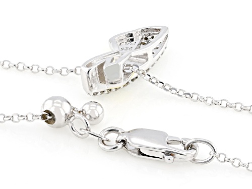 Prazana® Lab-Grown Diamonds 0.20ctw White Diamond 2-Tone Pendant With Adjustable Chain, G-H SI