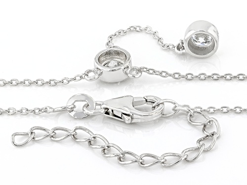 Prazana® Lab-Grown Diamonds 0.80ctw White Diamond Rhodium Over Sterling Silver Necklace, H SI - Size 18