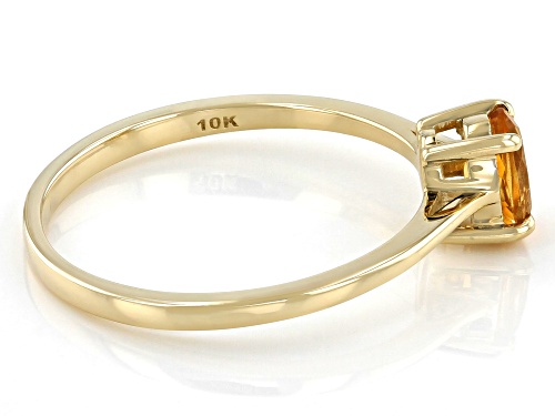 0.34ct  Oval Citrine 10k Yellow Gold Ring - Size 8