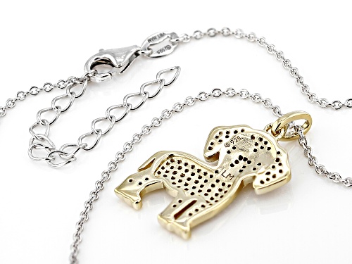 Lisa Mason For Bella Luce® 0.46ctw Diamond Simulant And Black Enamel Eterno™ Yellow Labrador Pendant