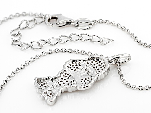Lisa Mason For Bella Luce® 0.43ctw White Diamond Simulant Platinum Over Silver Poodle Pendant