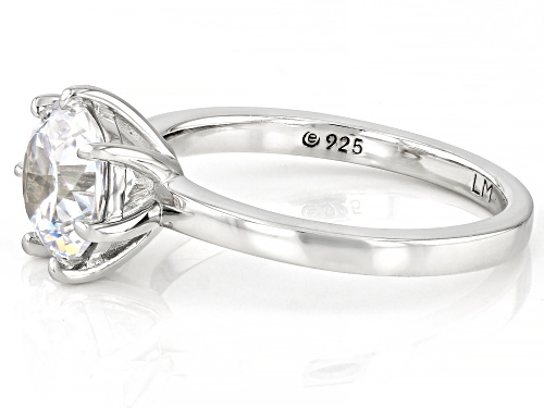 Lisa Mason For Bella Luce® 3.46ctw White Diamond Simulant Platinum Over Silver Perfect Cut Ring - Size 12