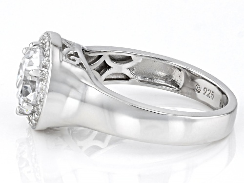 Lisa Mason For Bella Luce® 3.75ctw White Diamond Simulant Platinum Over Silver Perfect Cut Ring - Size 9