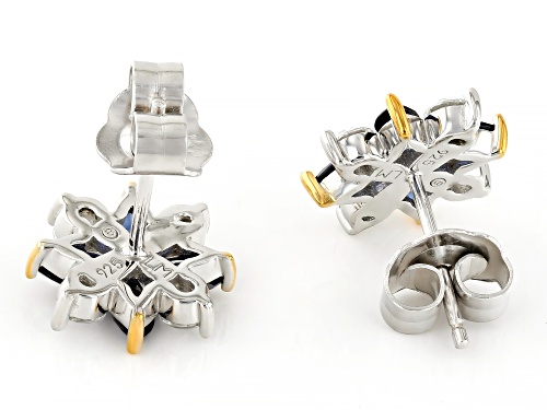 Lisa Mason For Bella Luce® 3.20ctw Tanzanite And Diamond Simulants Platinum Over Silver Earrings